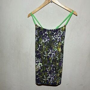 Lululemon Dancing Warrior Tank Floral Sport White Multi/Pistachio Size 6